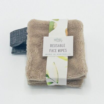 bamboo Terry reusable face wipes with laminated cotton loop