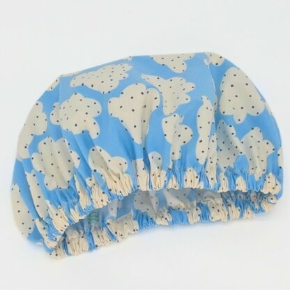 clouds blue shower cap