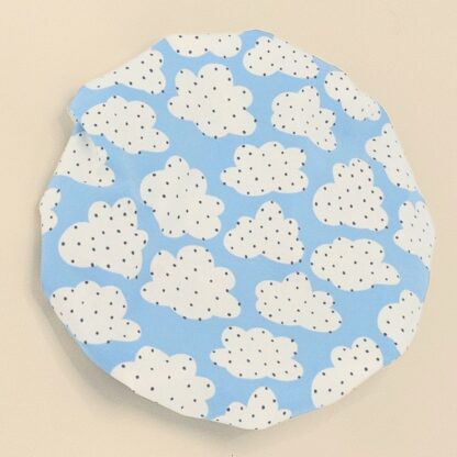 blue clouds shower cap laminated cotton