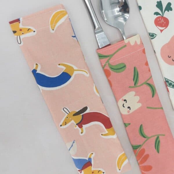 sausage dogs cutlery bag close up sausage dogs cutlery keepers
