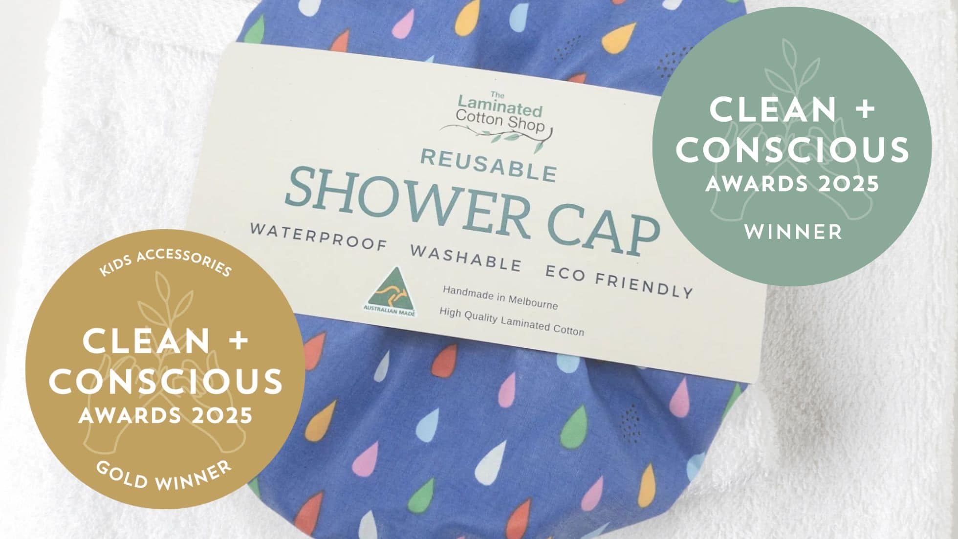 shower cap Australian eco friendly product award winner