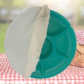 linen-platter-cover-waterproof-picnictray large platter cover waterproof food safe coated cotton australia