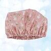 kids pink shower cap rabbits