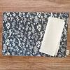 black and white flowers waterproof placemat laminated cotton australia