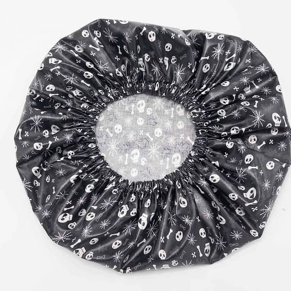skull-laminatedcotton-black-jumbo-extrabig-showercap Dreadlock Shower Cap Skulls Black