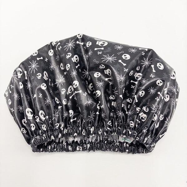 skulls-dreadlock-shower-cap-laminatedcotton-black Dreadlock Shower Cap Skulls Black