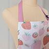 Apron waterproof coated cotton Strawberry Cream