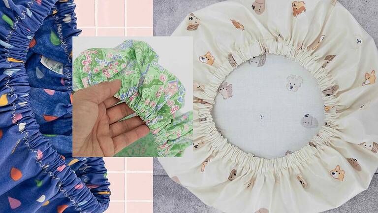 laminated cotton shower caps with cotton inside