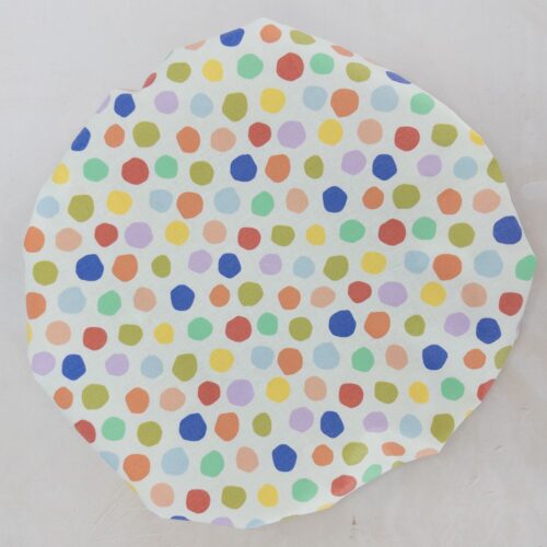 confetti-showercap-laminatedcotton-flatlay-madeinaustralia Shower Cap Confetti Polka Dots