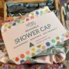 confetti-showercap-laminatedcotton-retail-display-australia Shower Cap Confetti Polka Dots