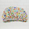 confetti-showercap-laminatedcottonshop-hero-image Shower Cap Confetti Polka Dots