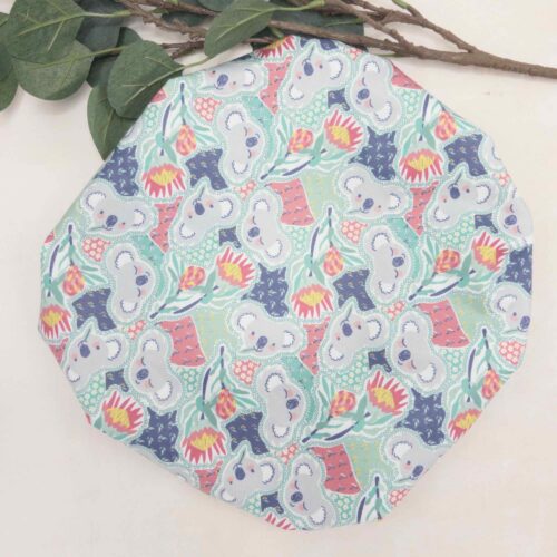 koala-showercap-laminatedcotton-eucalypt-leaves-banksia Shower Cap Australian Made Koalas